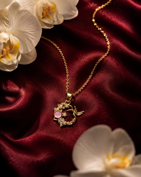 Floral Hummingbird Pendant
