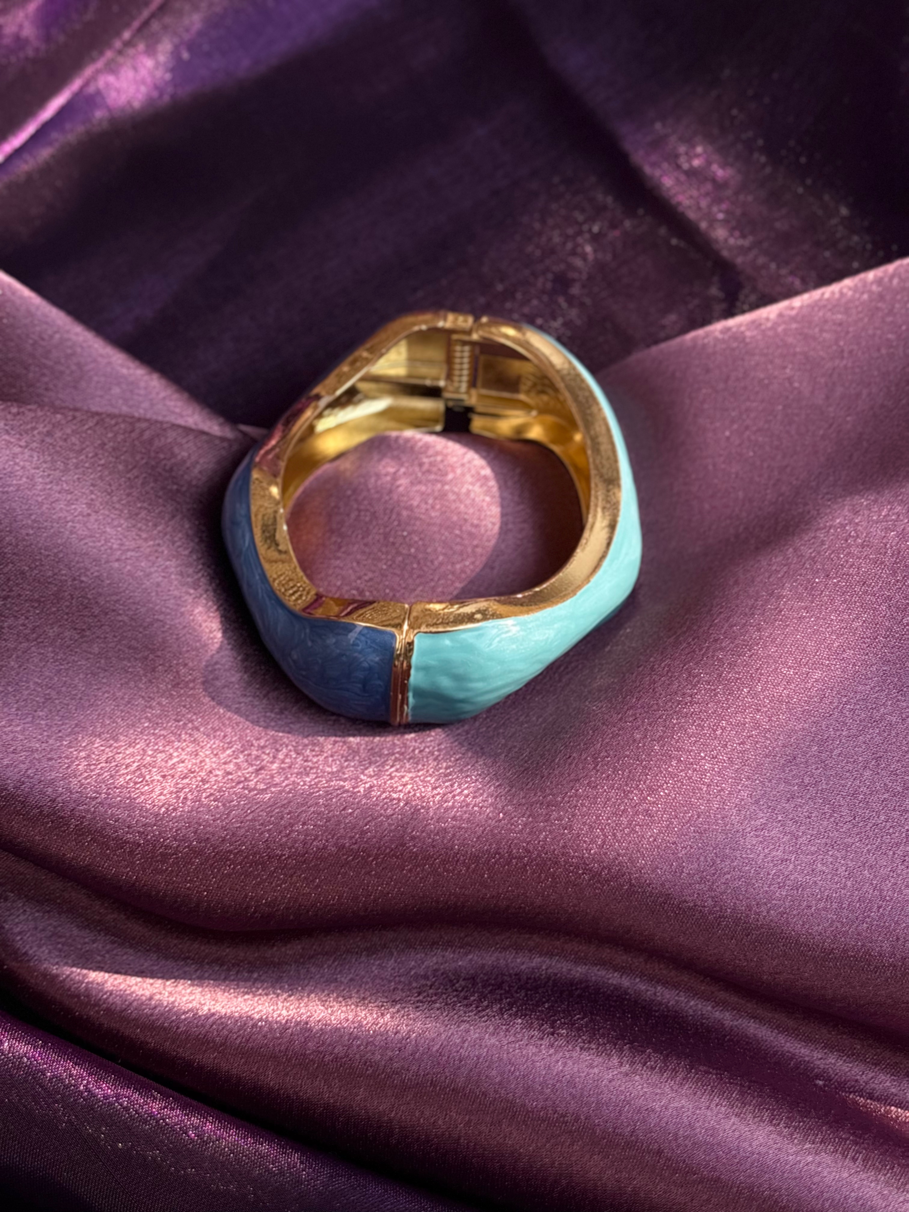 Enamel Curvy Bracelet - Double Color