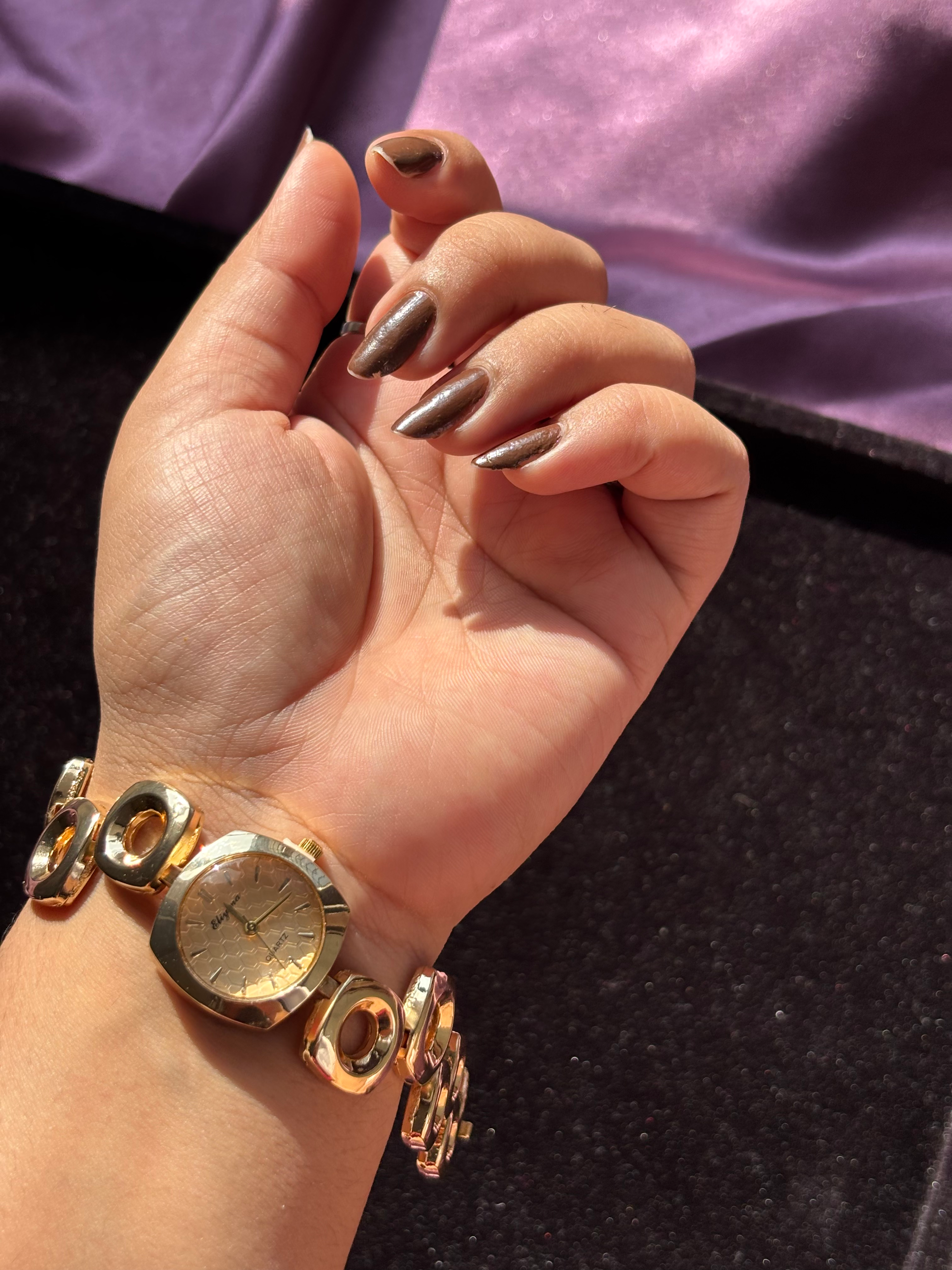 Chunky Modern Gold Link Watch