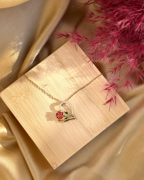 Heart Rose Pendant