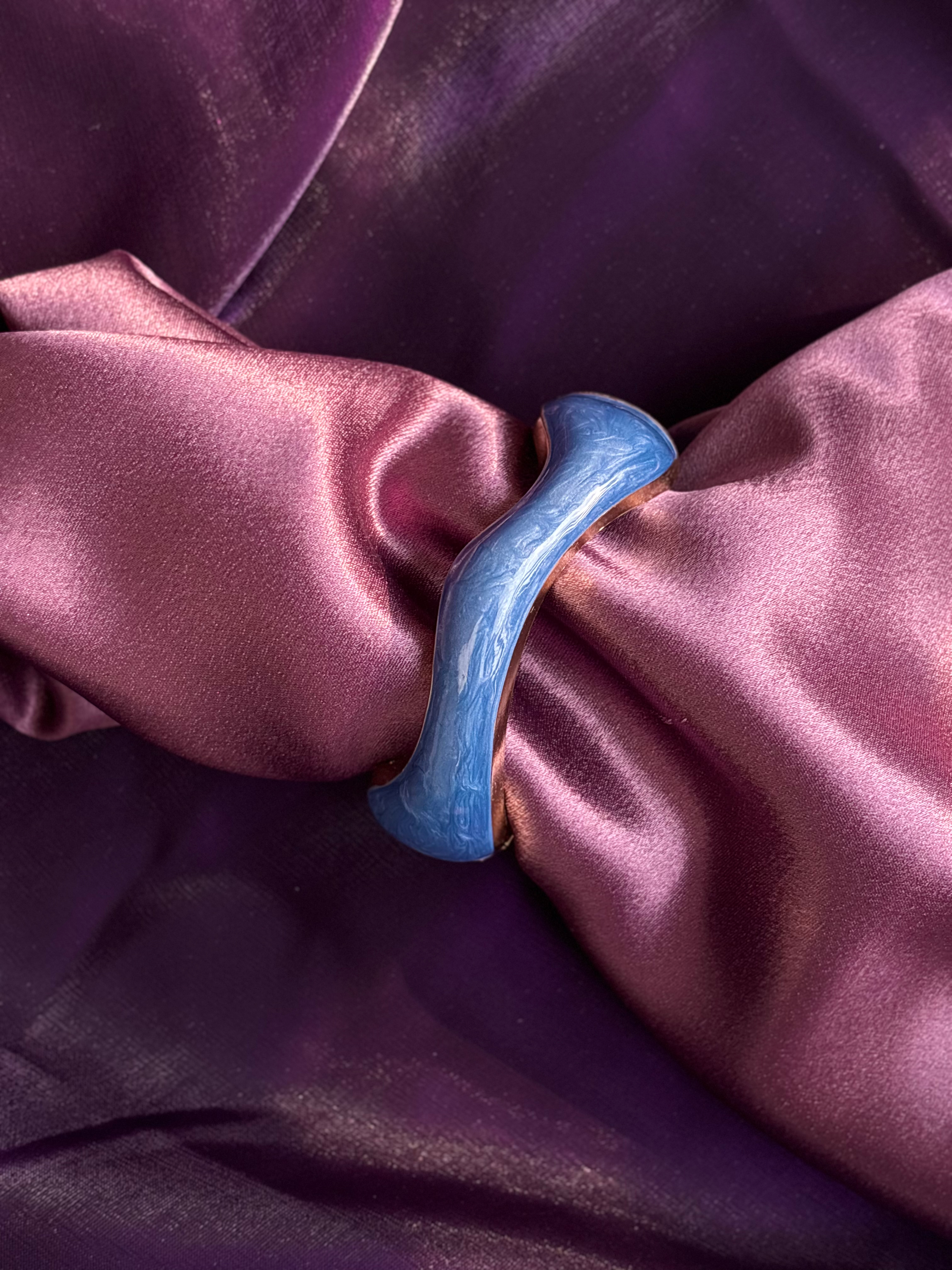 Enamel Curvy Bracelet - Double Color