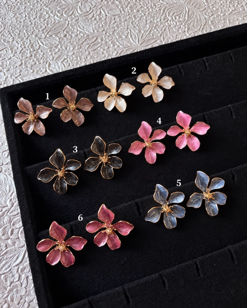 Phantom Orchid Stud Earrings
