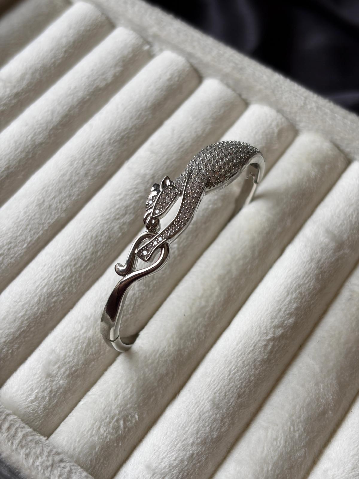Silver Crystal Vine Bracelet