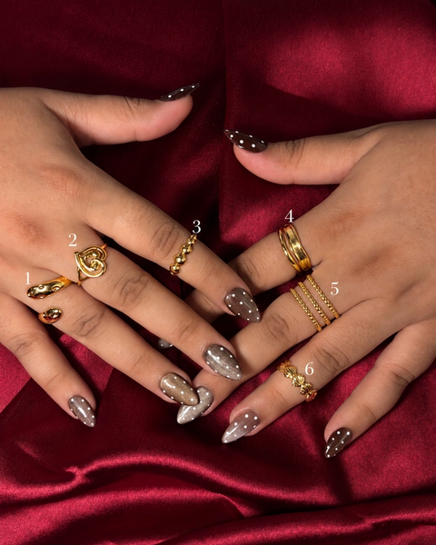 Abstract Gold Rings Collection-3