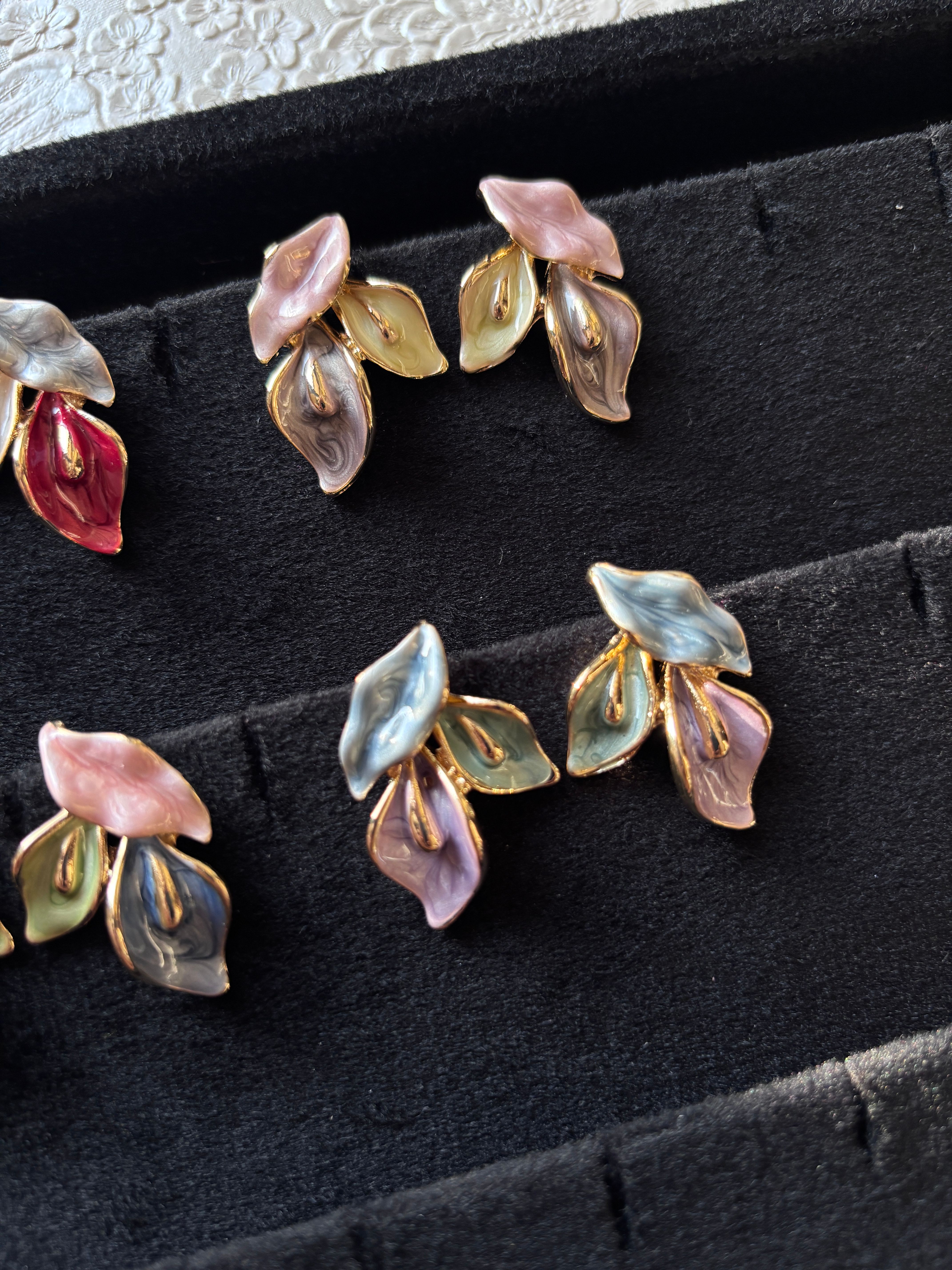 Pearlescent Calla Lily Earrings