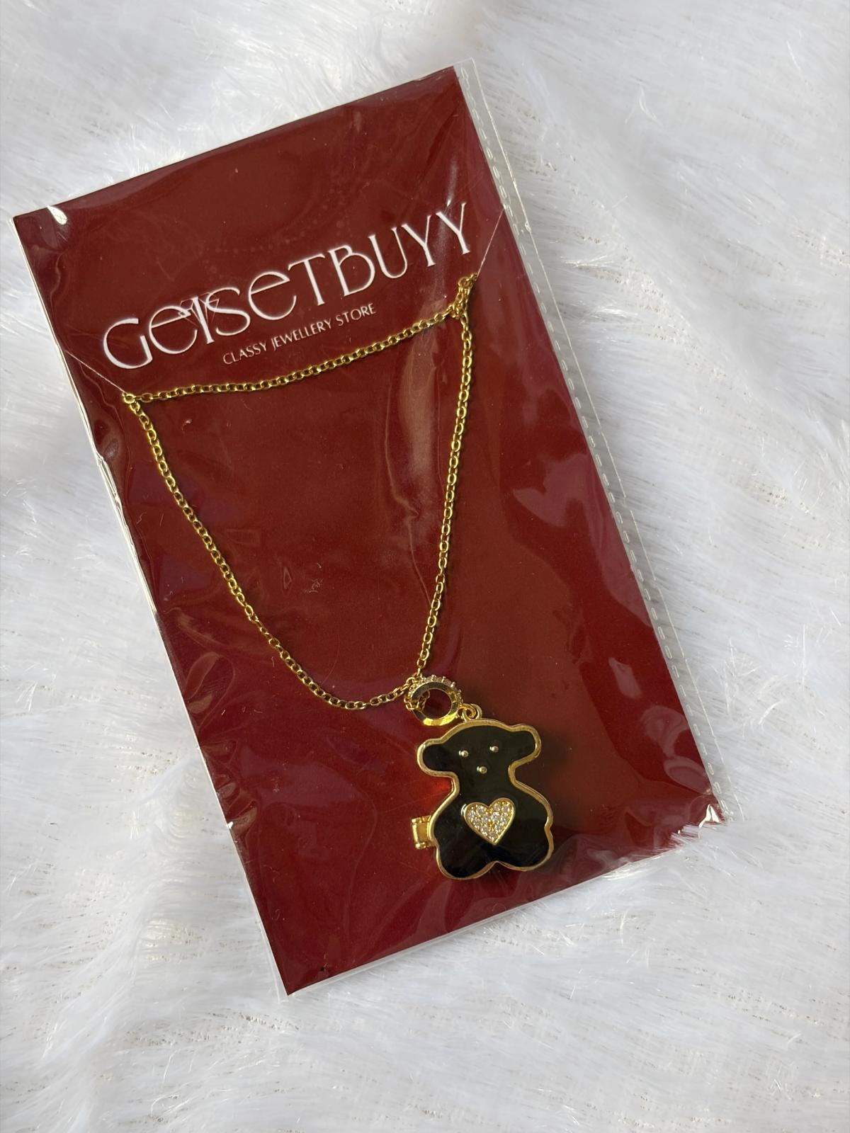 Cute openable teddy pendant