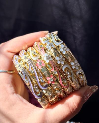 The Phulwari Broad Enamel Kada