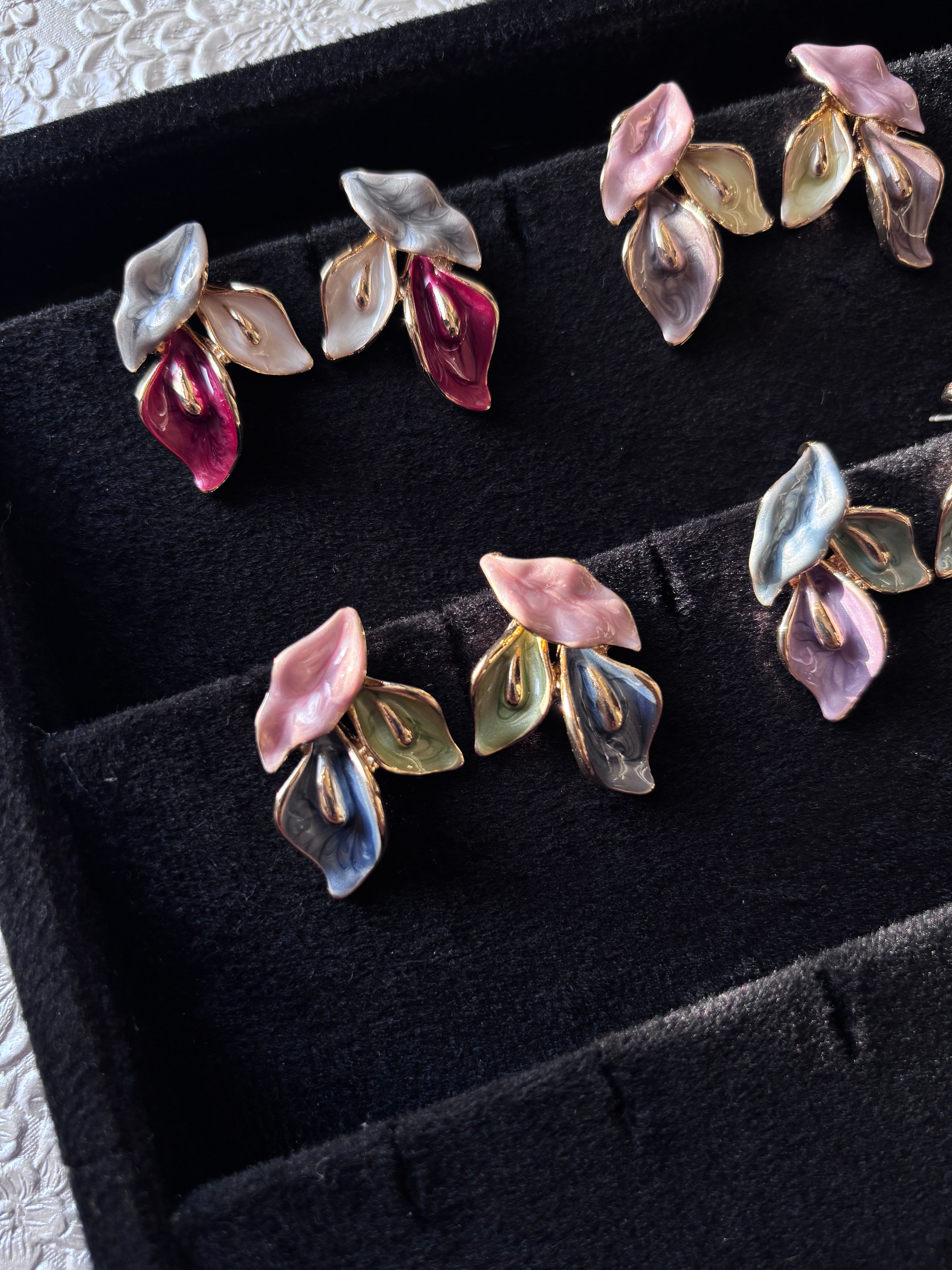 Pearlescent Calla Lily Earrings