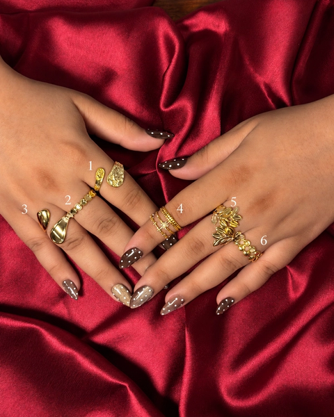 Abstract Gold Rings Collection-2
