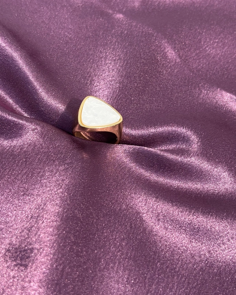 Enamel Triangular Statement Ring — anti-tarnish enamel rings by GetSetBuyy