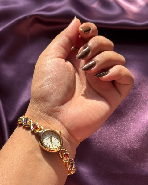 Classic Gold Gem Watch — anti-tarnish enamel watches by GetSetBuyy — image 1 of 4