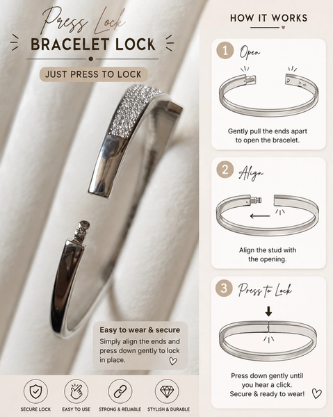 Silver Crystal Link Bracelet