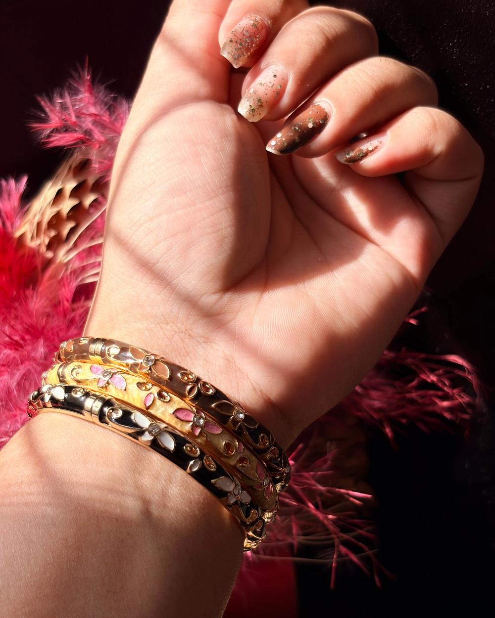 The Raat Ki Rani Stone Enamel Bangle