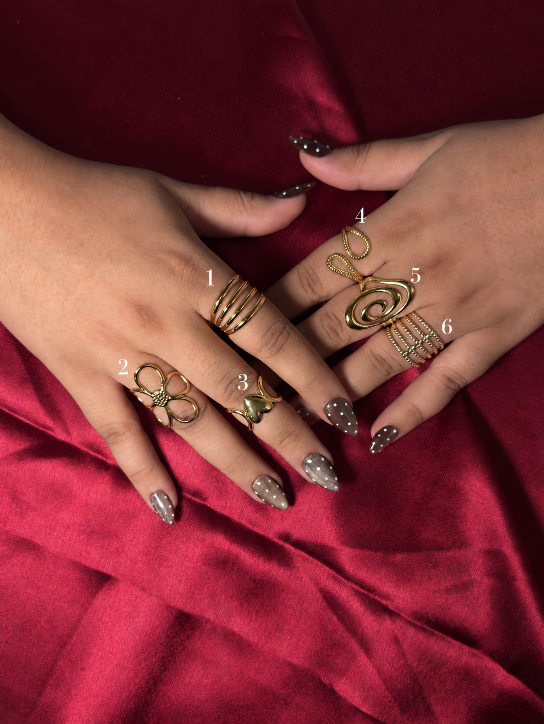Abstract Gold Rings Collection-1