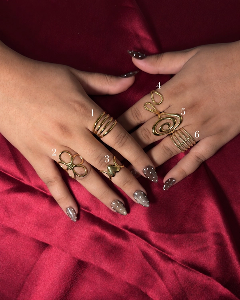 Abstract Gold Rings Collection-1