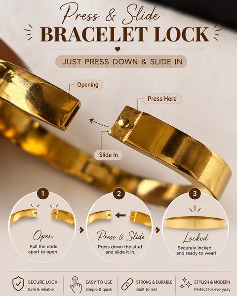 Golden Multi-Clover Crystal Bracelet