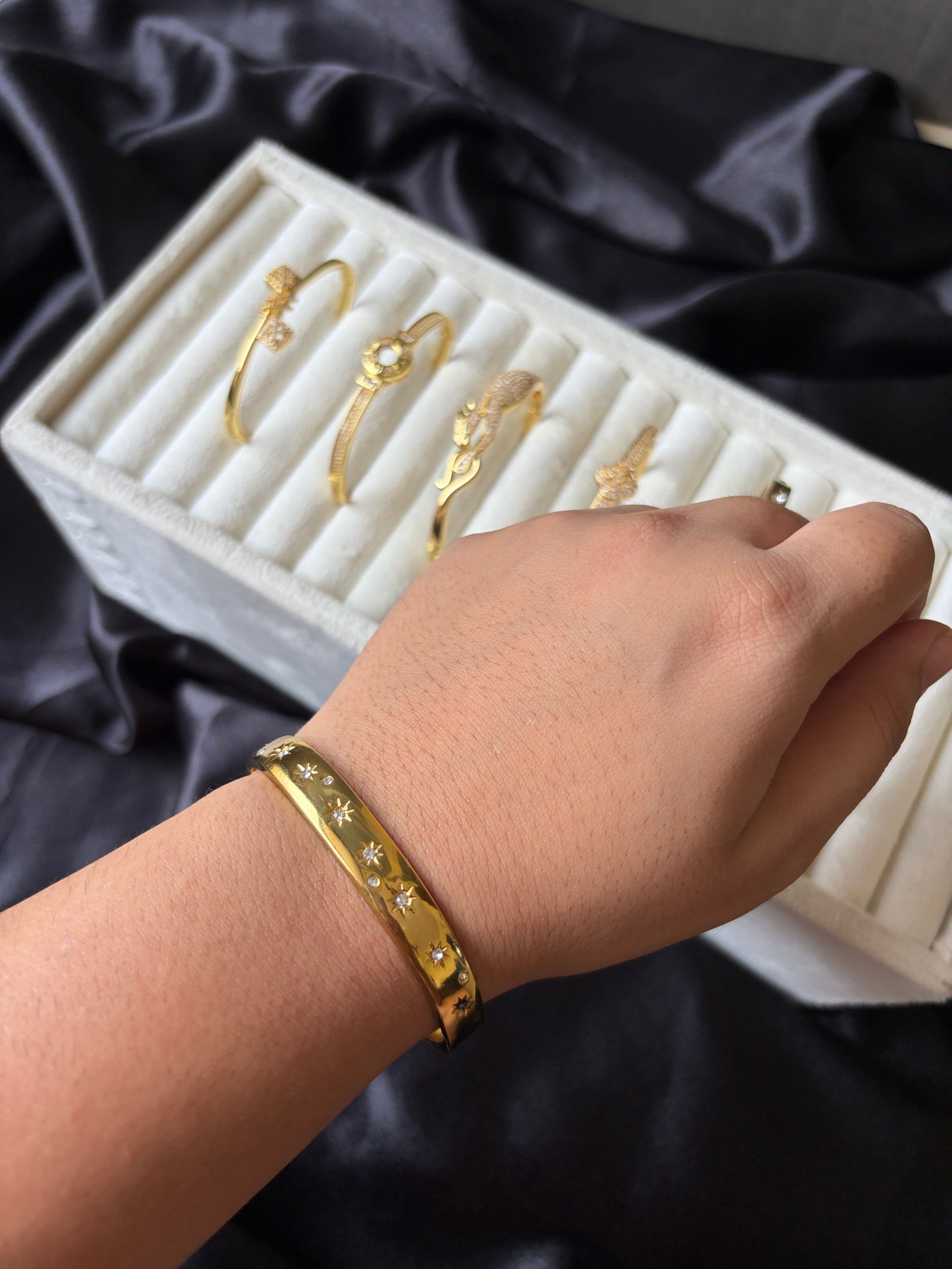 Golden Celestial Starburst Bracelet