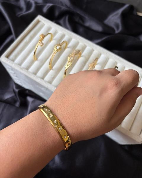 Golden Celestial Starburst Bracelet