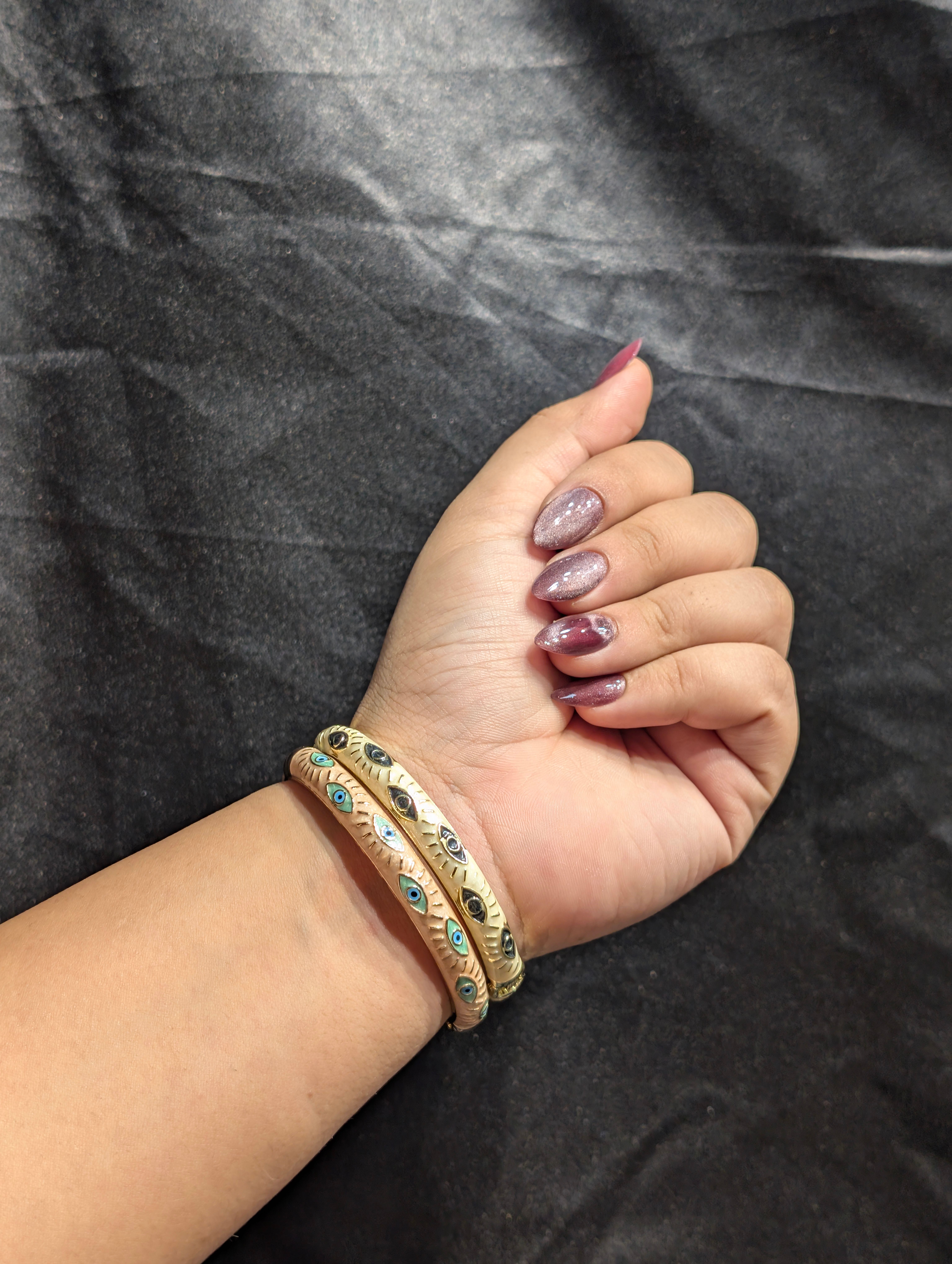 Enamel Evil Eye Bangle