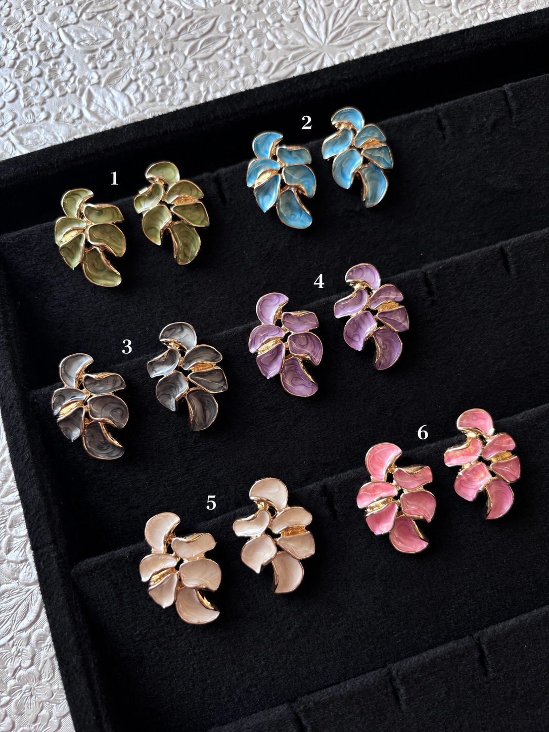 Cascading Petal Cluster Earrings