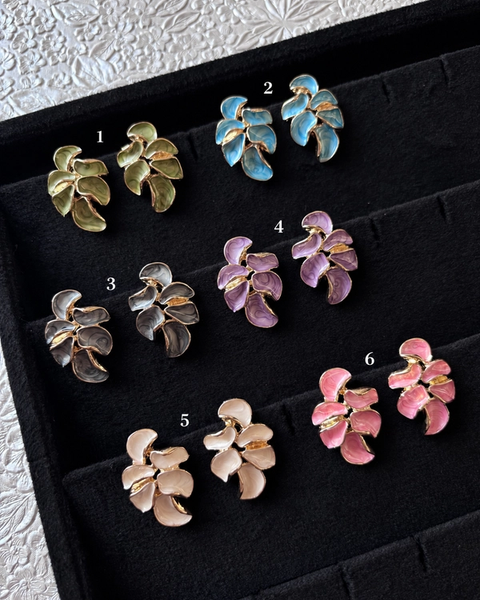 Cascading Petal Cluster Earrings