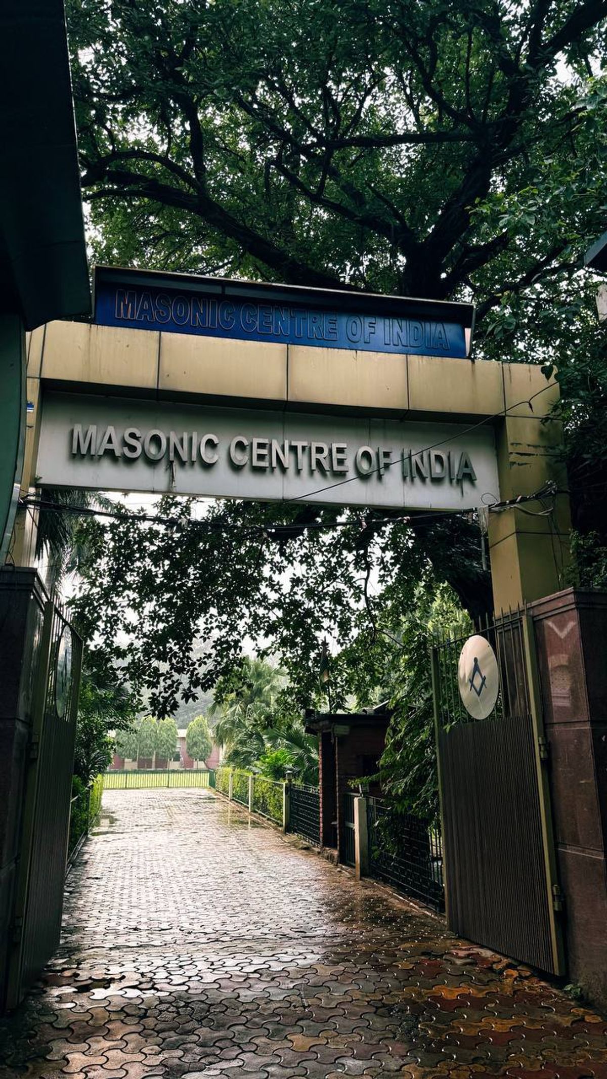 Main entrance gate to the Masonic Centre of India