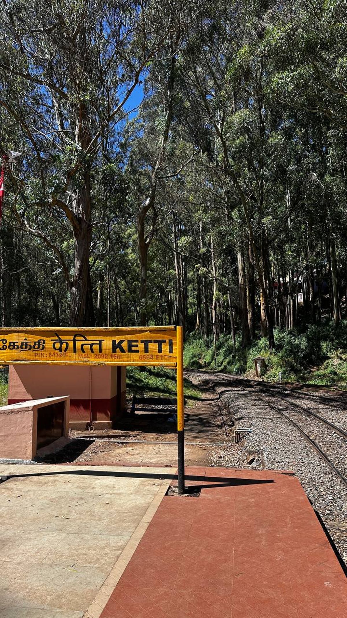 Ketti station on the Nilgiri Mountain Railway