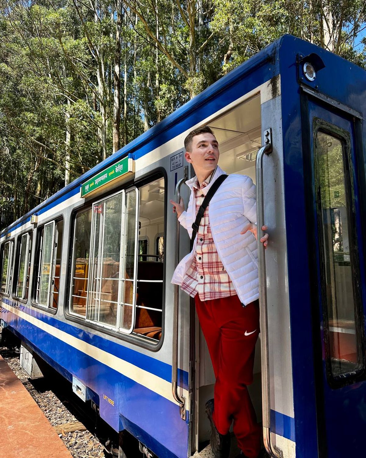 Boarding the Nilgiri Mountain Railway train