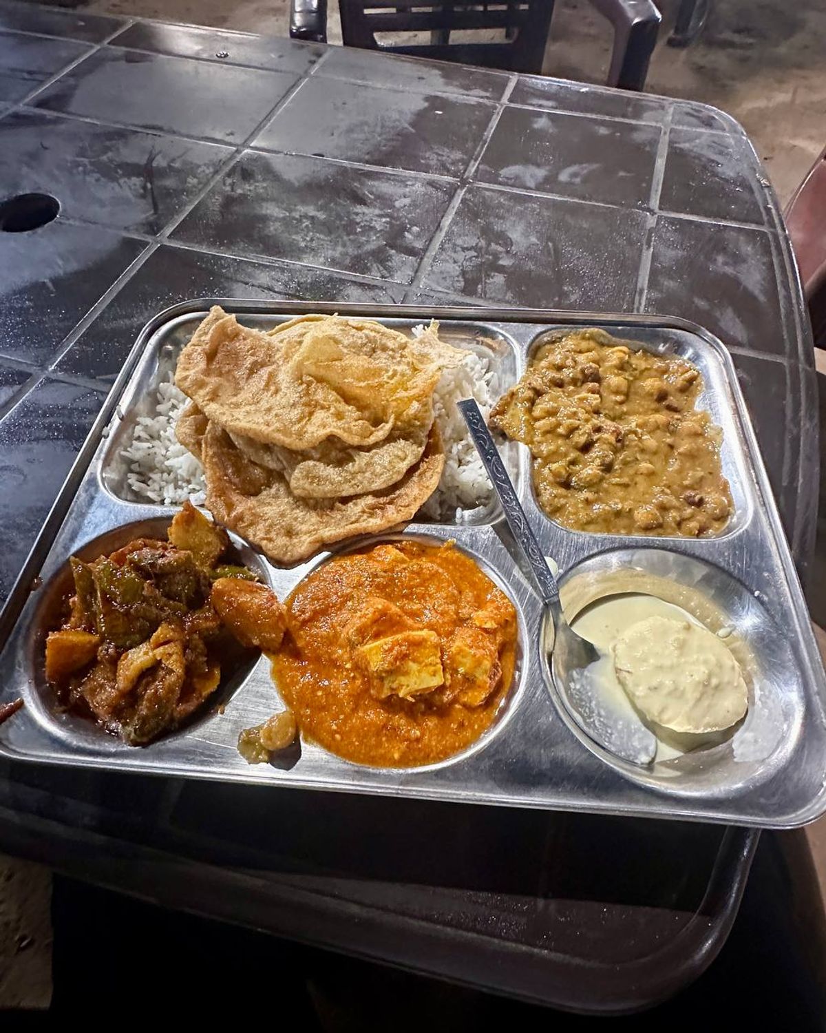 Gokarna thali with paneer and chole