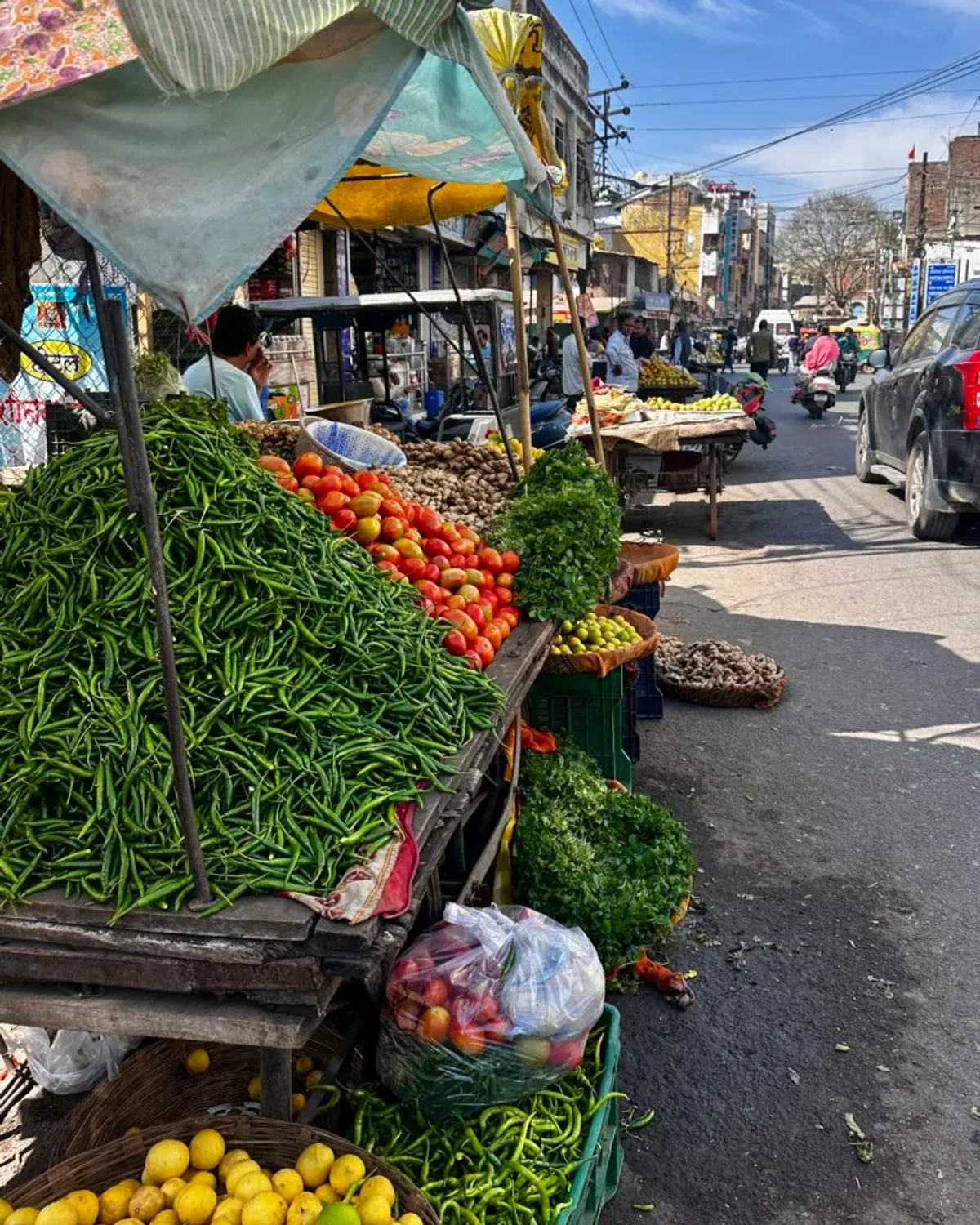 Vegetable market in Ujjain