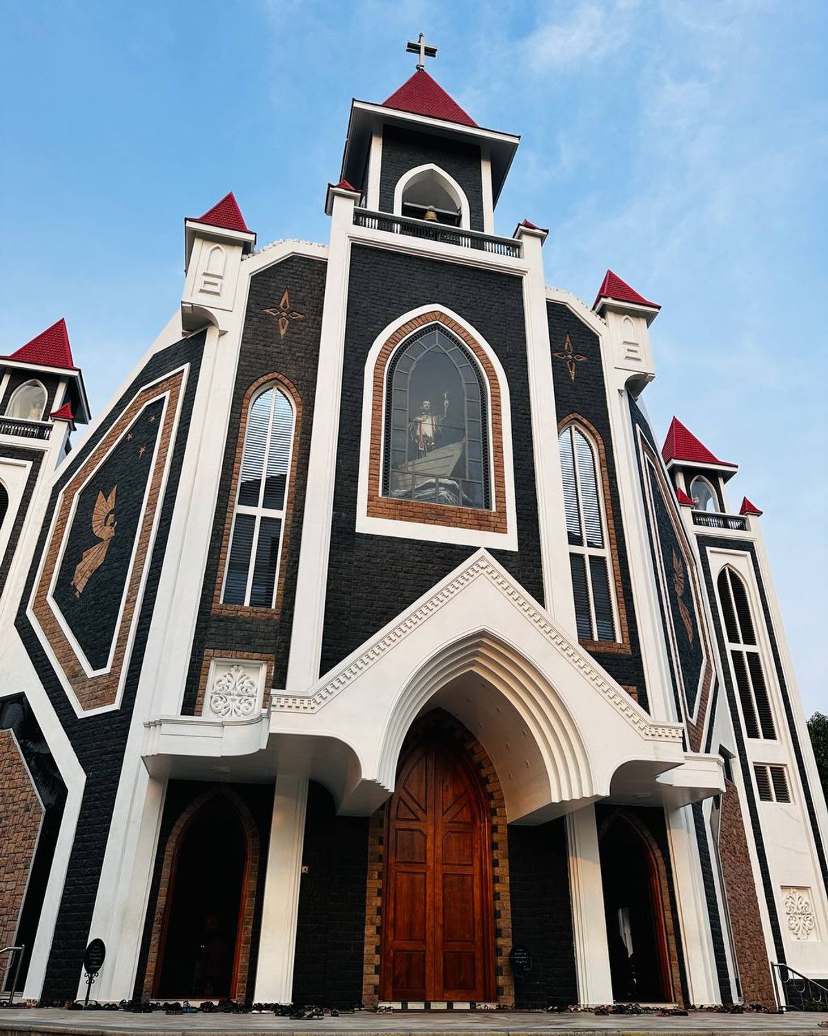 Modern Nagaland church with distinctive architecture