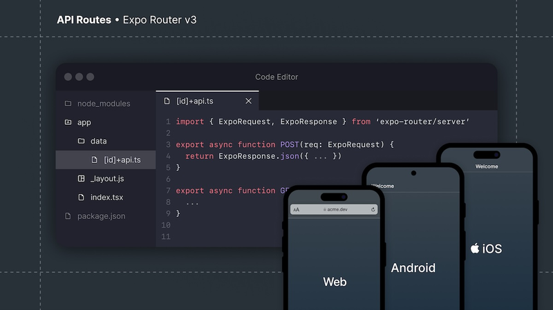 API routes in Expo Router v3