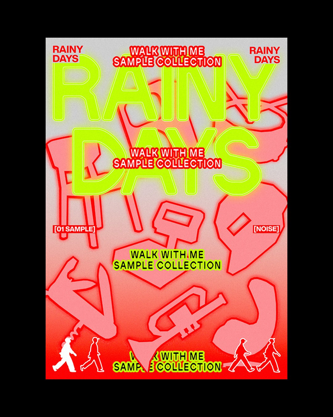 Rainy Days WALK WITH ME sample collection poster