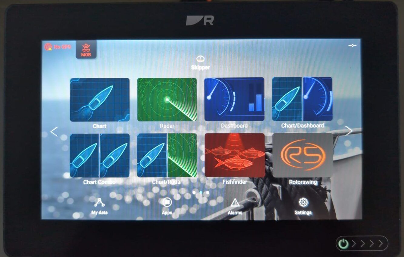 Glass Bridge display showing integrated marine systems