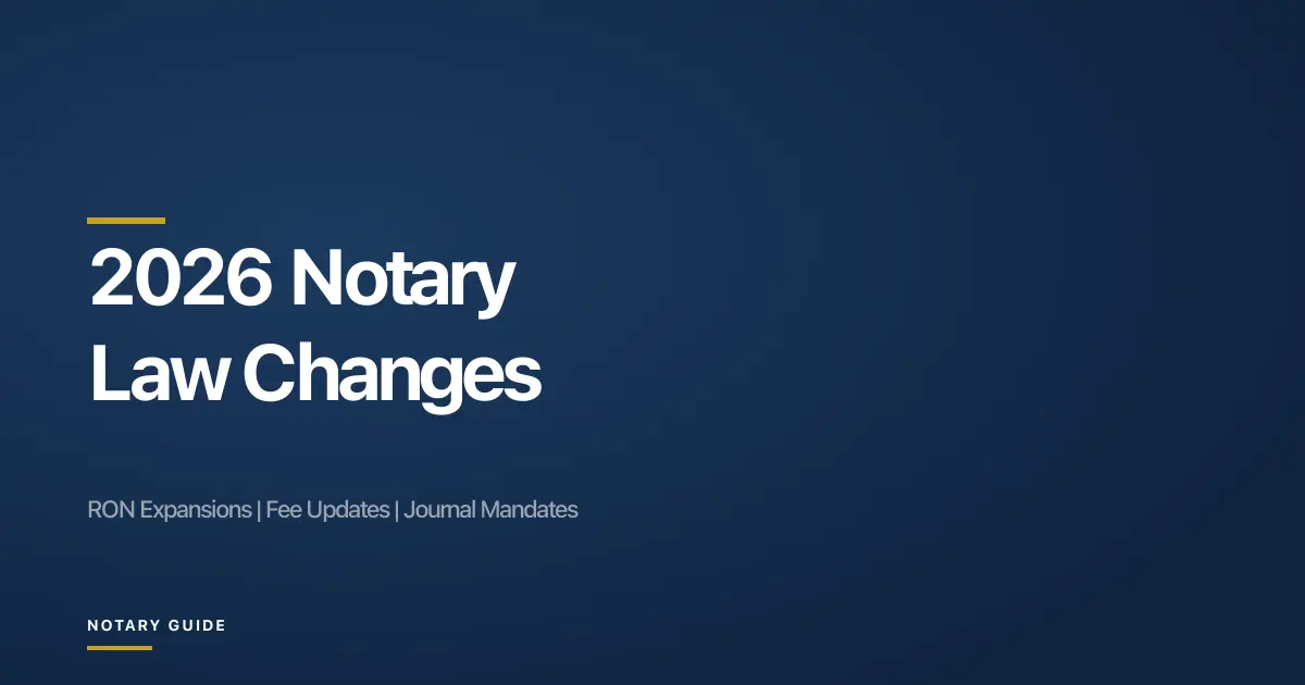 2026 Notary Law Changes: New Rules