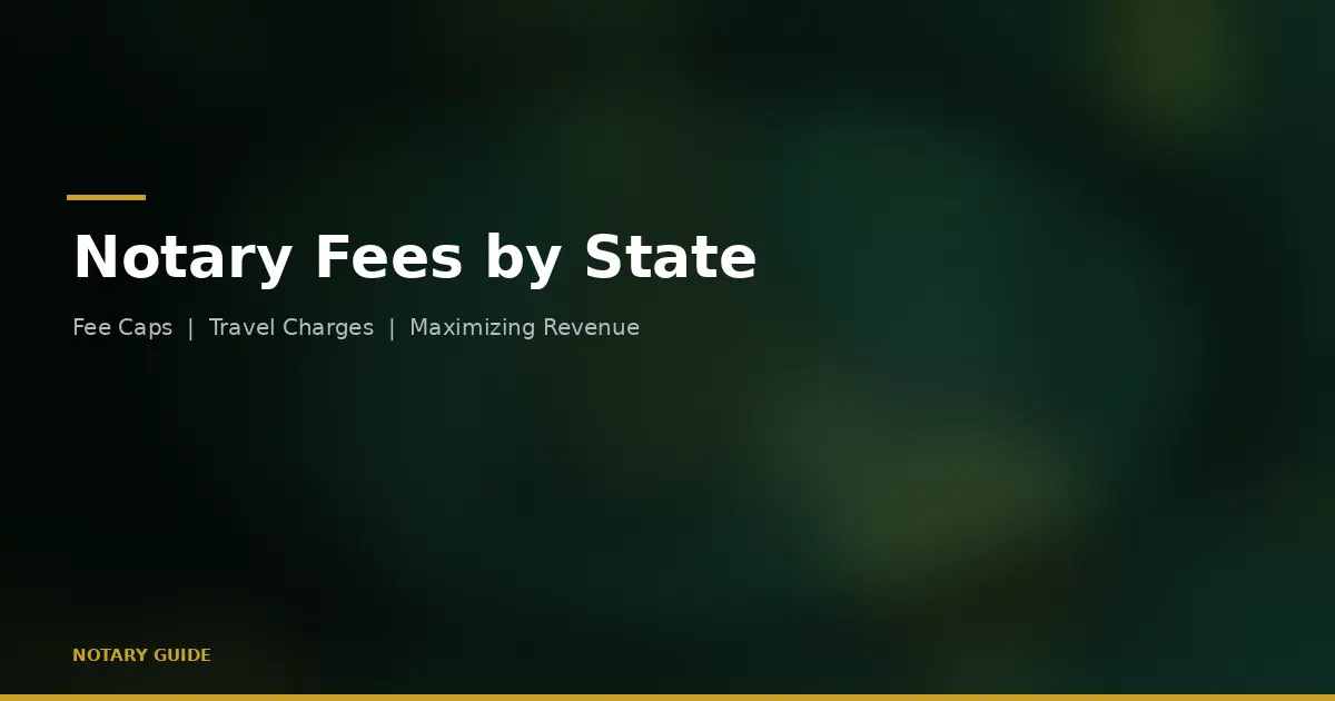 Notary Fees by State: Complete 2026 Guide