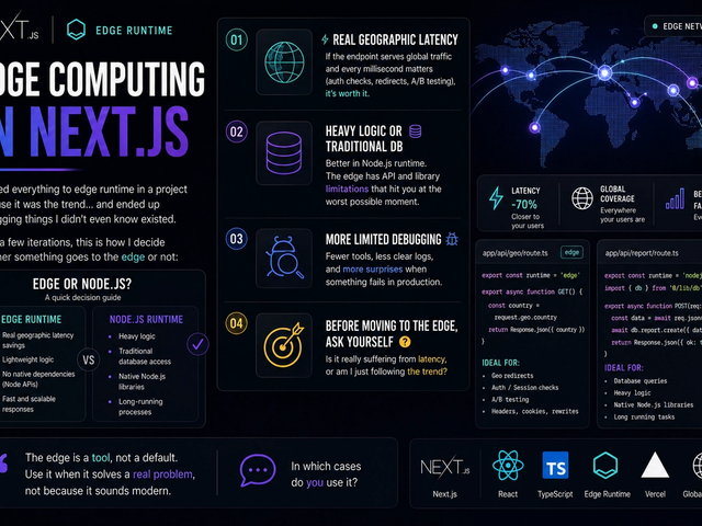 Edge Computing in Next.js: When It's Actually Worth It