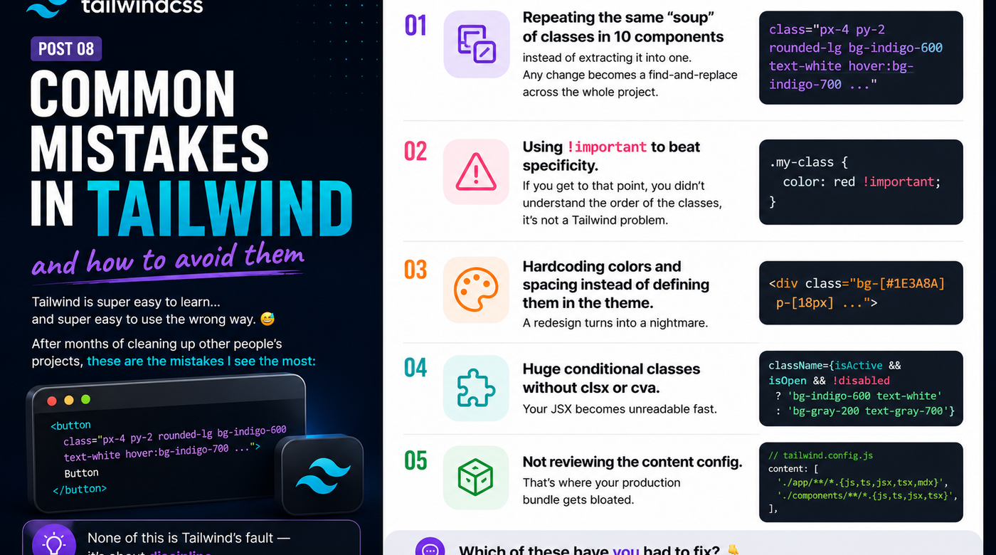 Common Tailwind Mistakes and How to Avoid Them