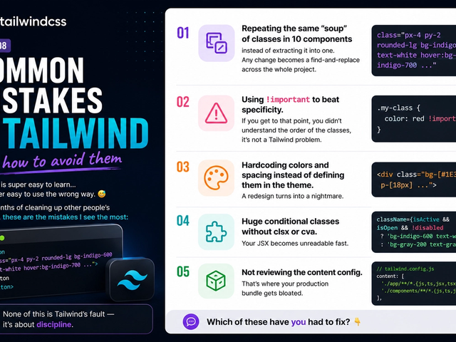 Common Tailwind Mistakes and How to Avoid Them
