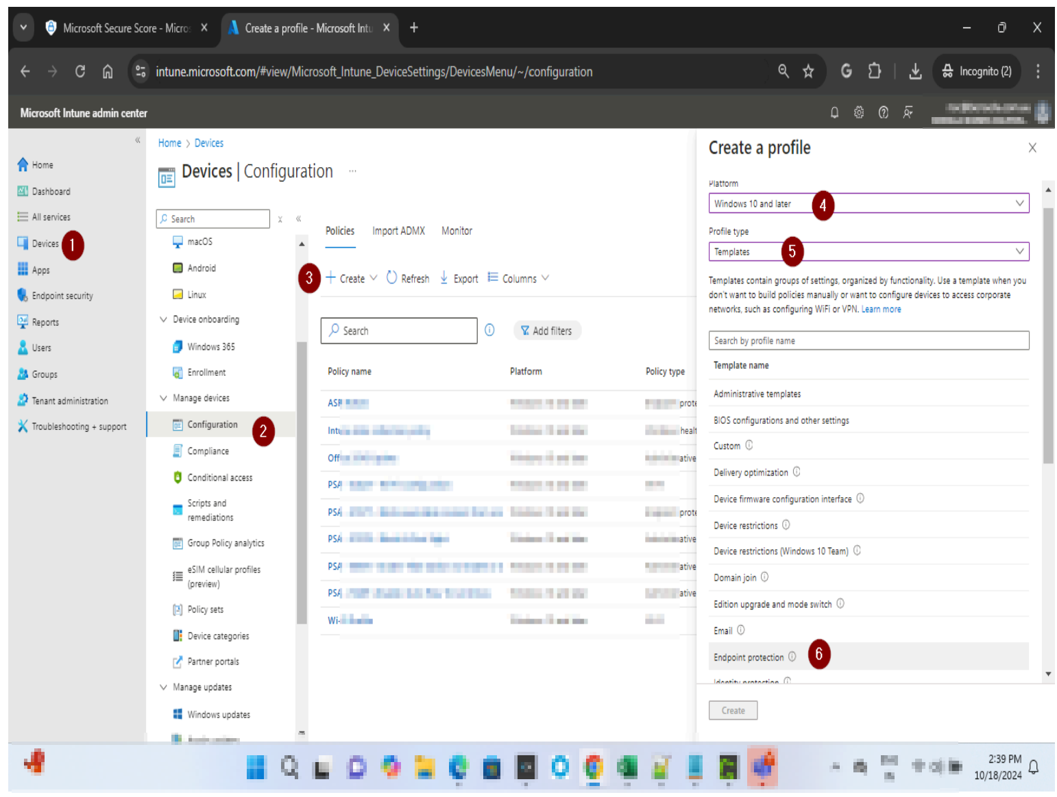 Open the Microsoft Intune portal