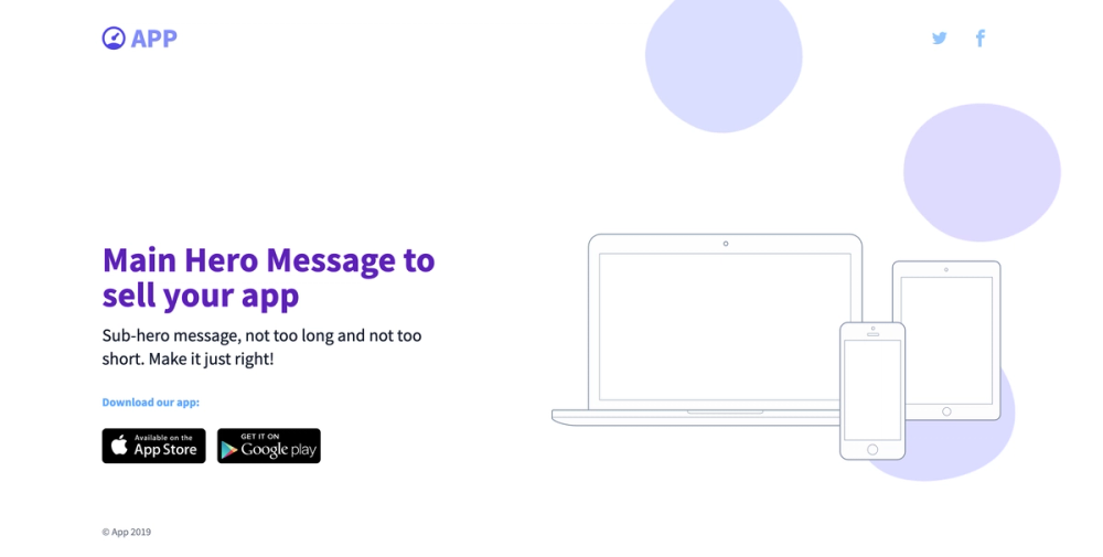 App-Landing-Page screenshot | ATemplate.com
