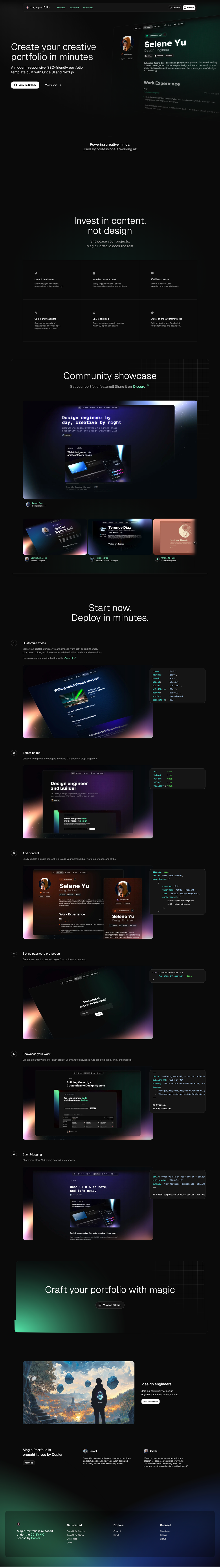 Magic Portfolio screenshot | ATemplate.com