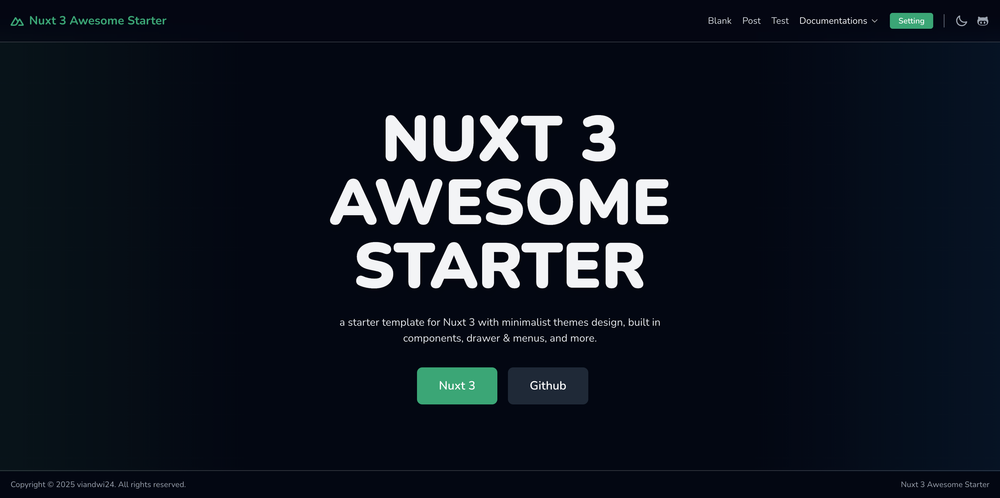 Nuxt3 Awesome Starter screenshot | ATemplate.com