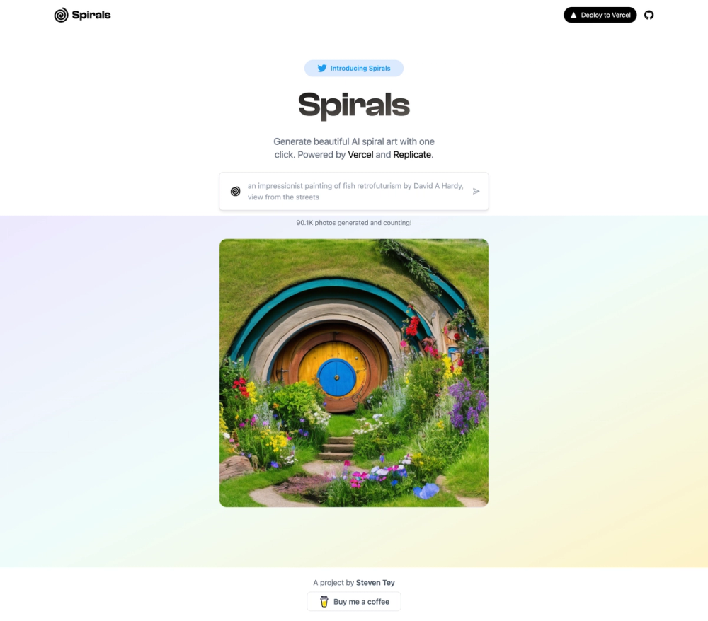 Spirals screenshot | ATemplate.com