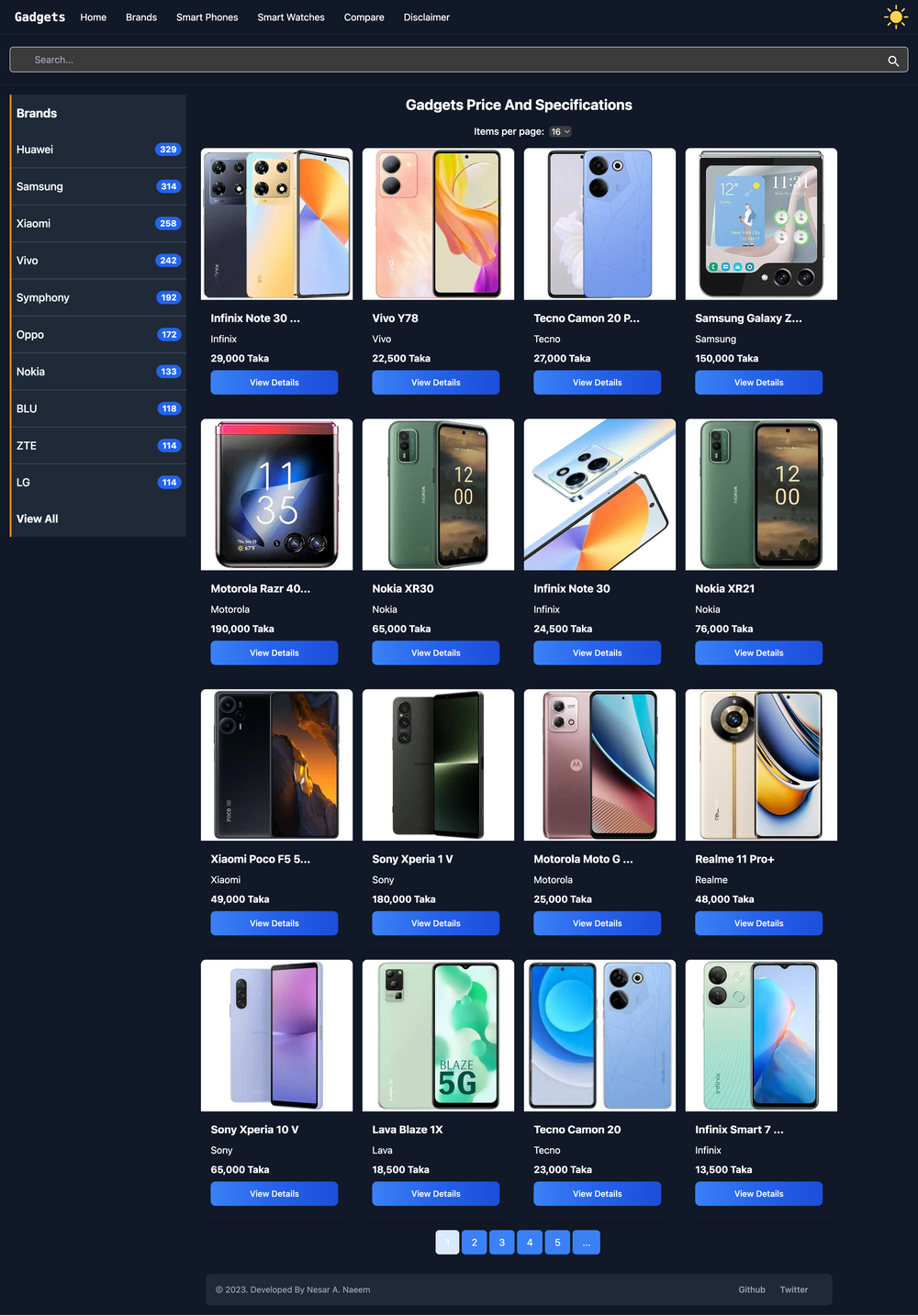 Gadget Specs screenshot | ATemplate.com