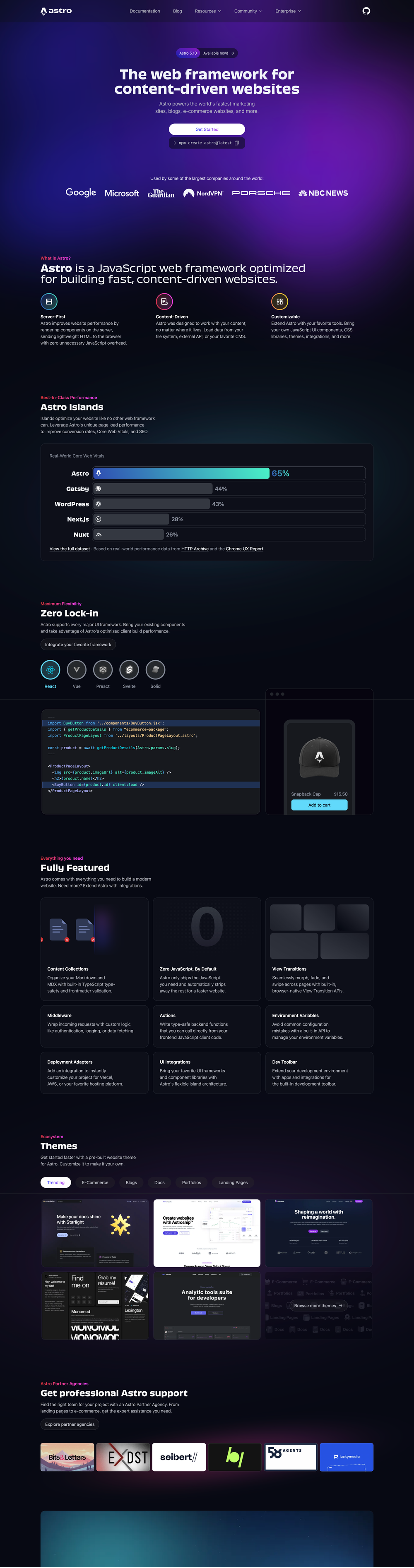 Astro screenshot | ATemplate.com