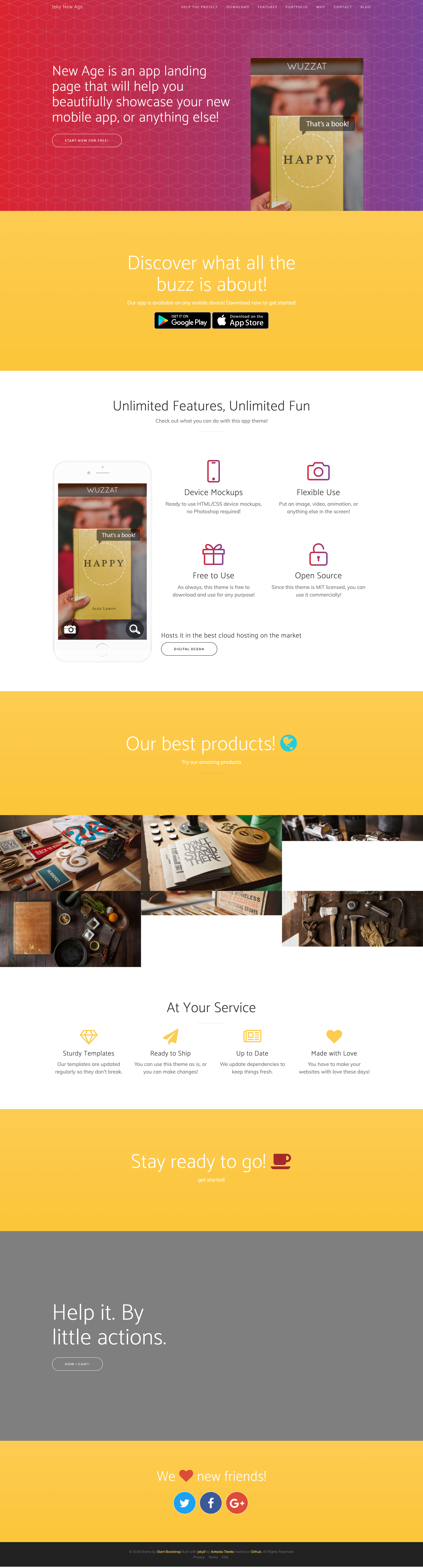 jekynewage.github.io screenshot | ATemplate.com