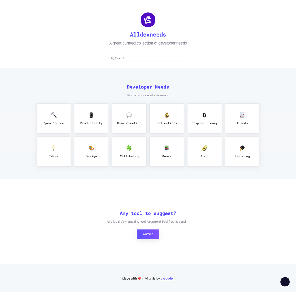 CuratedStack Nocode Template screenshot | ATemplate.com