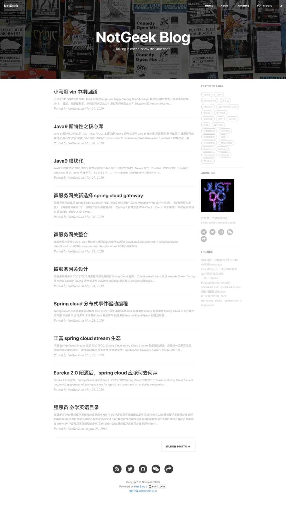 NotGeek Blog screenshot | ATemplate.com