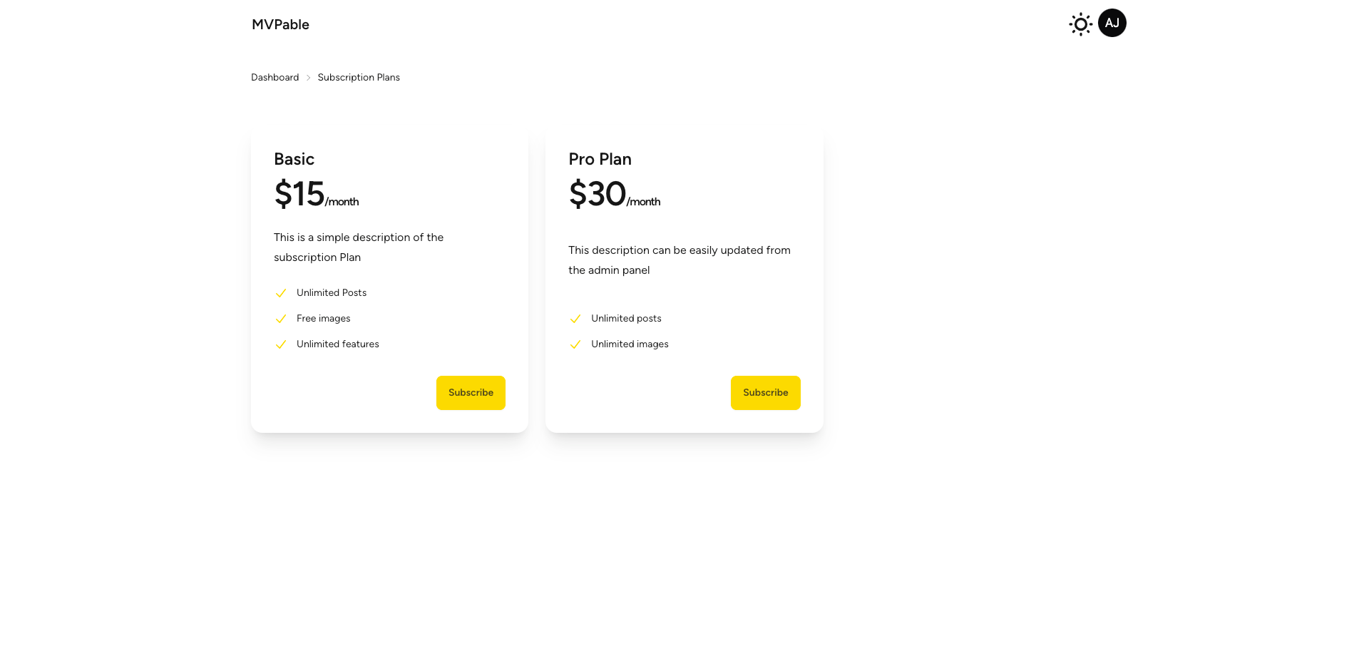 MVPable screenshot | ATemplate.com